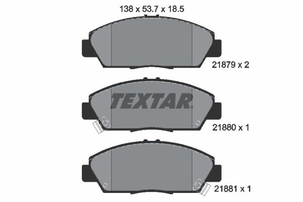 TEXTAR 2187901 Brake pad set, disc brake