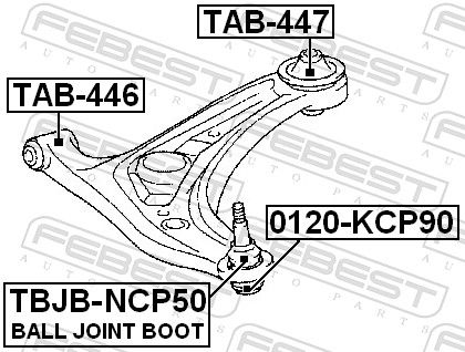 Mounting, control/trailing arm-1
