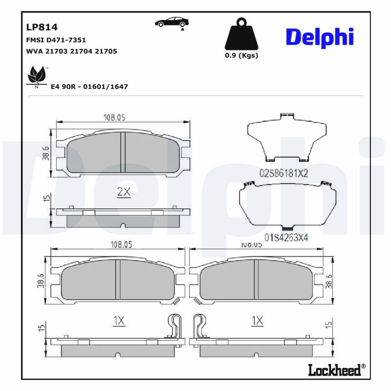 Brake Pad Set, disc brake