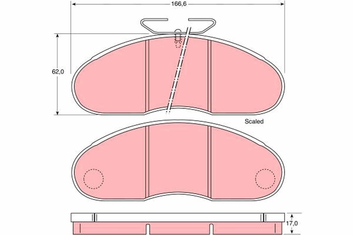 TRW GDB948 Brake pad set, disc brake