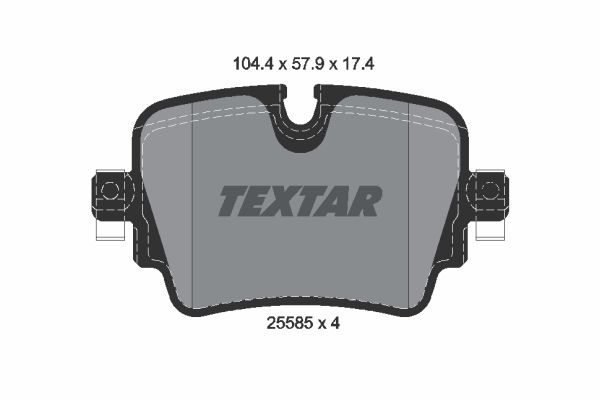 TEXTAR 2558501 Brake pad set, disc brake