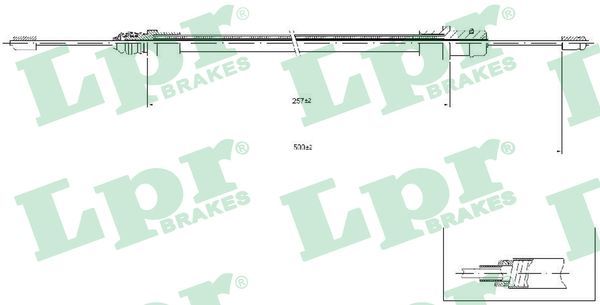 LPR C0212B Cable pull, parking brake