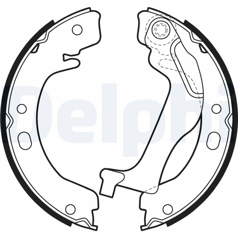 DELPHI LS2003 Brake shoe set