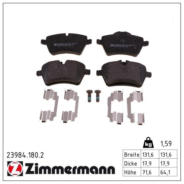 ZIMMERMANN 23984.180.2 Brake pad set, disc brake