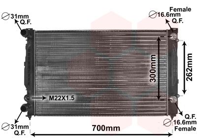 VAN WEZEL 03002122 Radiator, engine cooling
