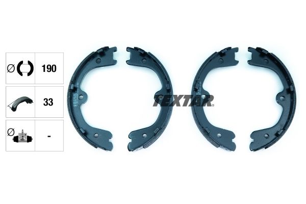 TEXTAR 91073100 Brake shoe set, parking brake
