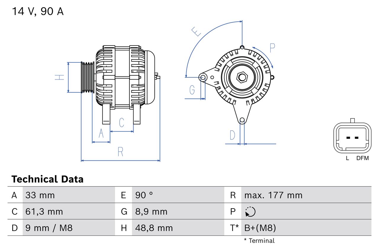 BOSCH 0 986 086 230 Alternator