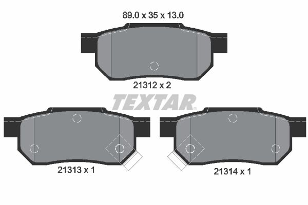 TEXTAR 2131201 Brake pad set, disc brake