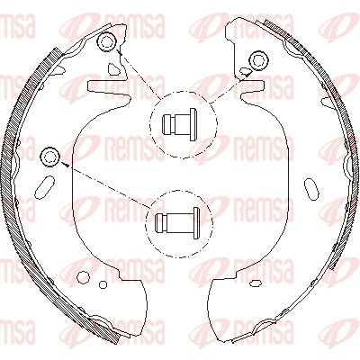 REMSA 4306.00 Brake shoe