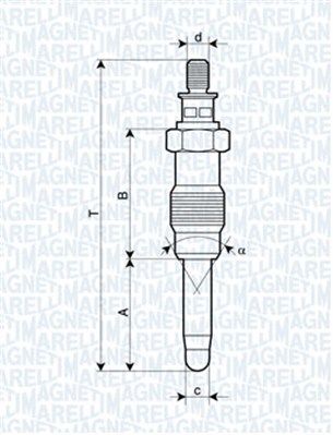 MAGNETI MARELLI 062587001304 Glow plug