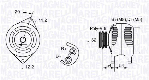 MAGNETI MARELLI 063321860010 Alternator