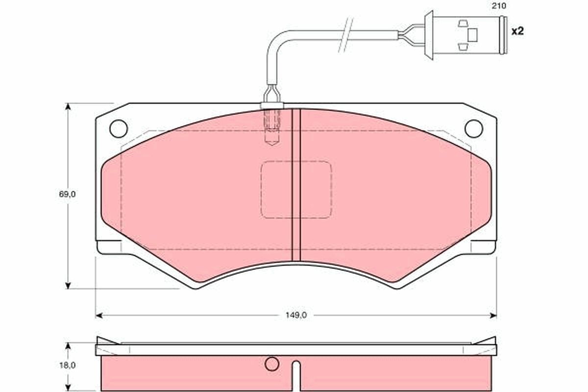 TRW GDB1248 Brake pad set, disc brake