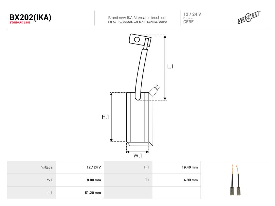 Carbon Brush, alternator-1