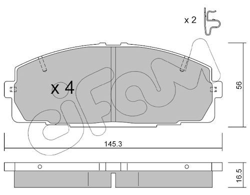 CIFAM 822-434-0 Brake pad set, disc brake