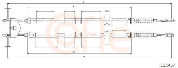 COFLE 11.5457 Cable pull, parking brake