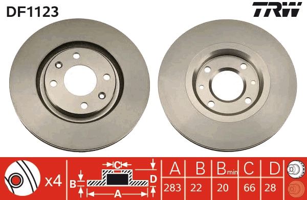 TRW DF1123 Brake disc