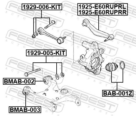 Mounting, control/trailing arm-1