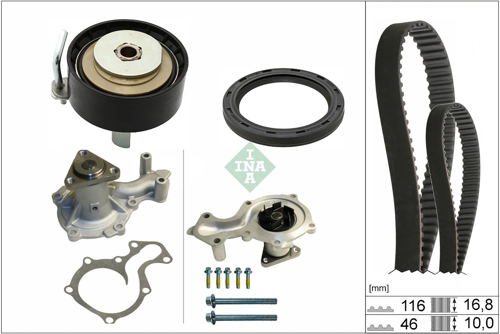 SCHAEFFLER INA 530 0961 30 Water pump & timing belt kit