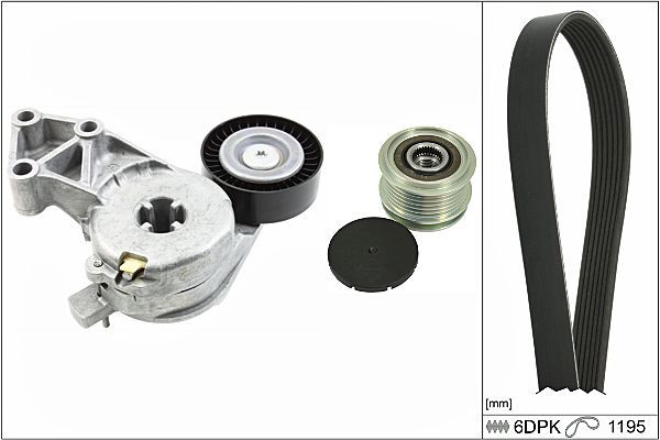 HEPU 20-1830 V-ribbed belt set