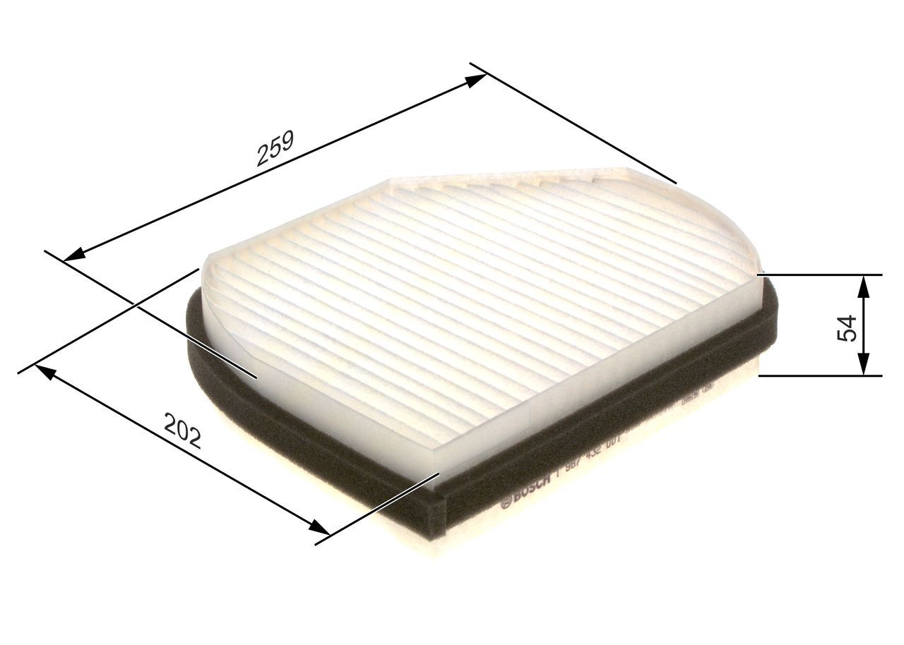 BOSCH 1 987 432 001 Filtras, salono oras