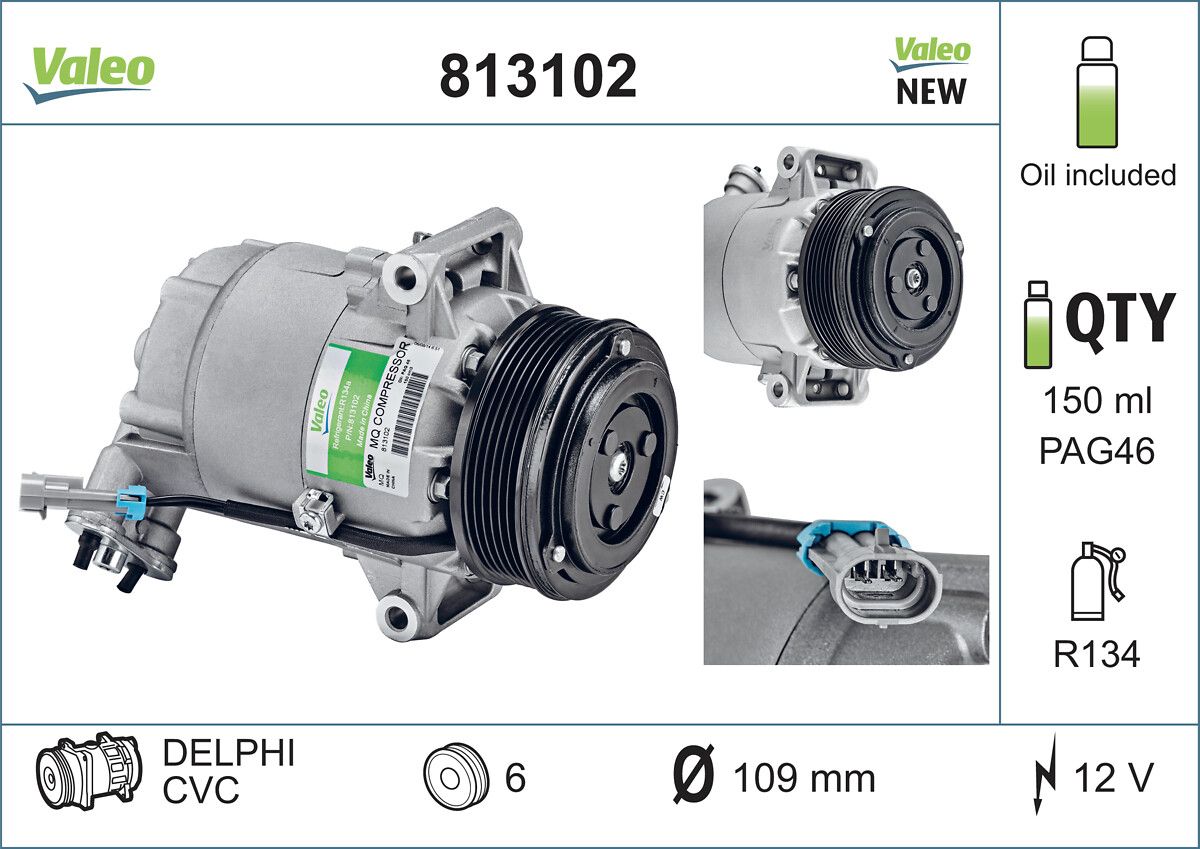 VALEO 813102 Compressor, air conditioning