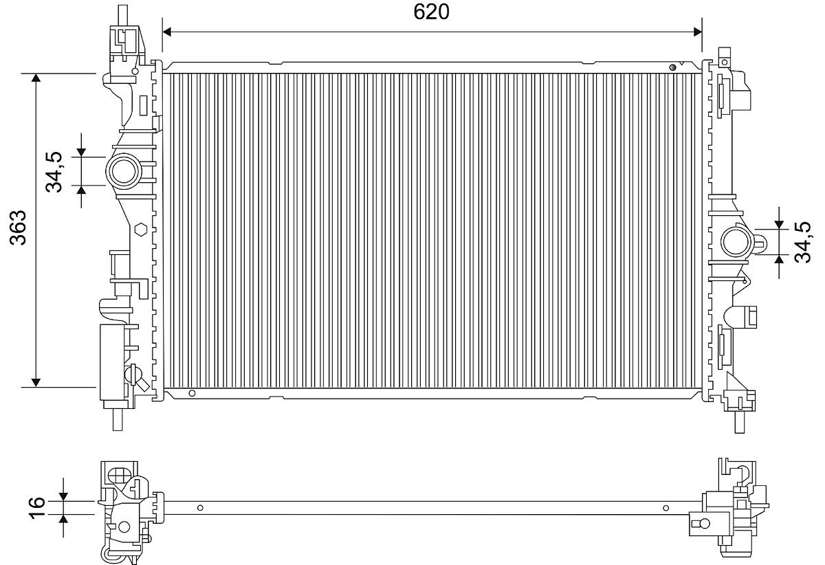 VALEO 701821 Radiator, engine cooling