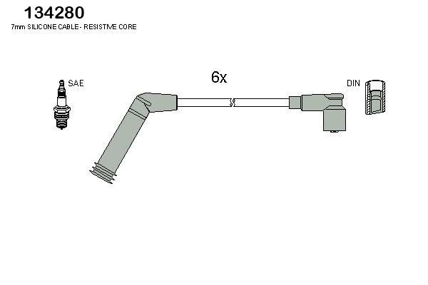 HÜCO 134280 Ignition cable kit