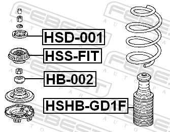 Rolling Bearing, suspension strut support mount-1