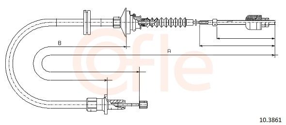 COFLE 10.3861 Cable pull, clutch control