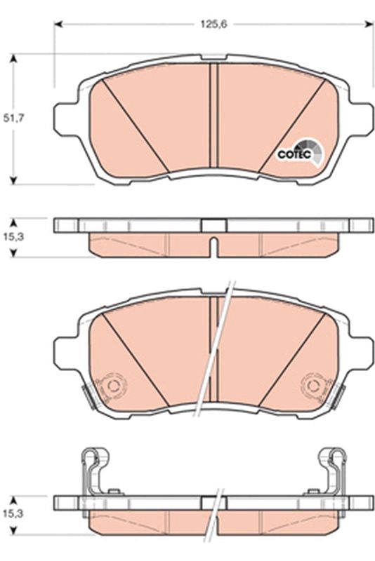 TRW GDB3437 Brake pad set, disc brake