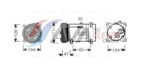 AVA CLEVER CHOICE PEAK066 Compressor, air conditioning