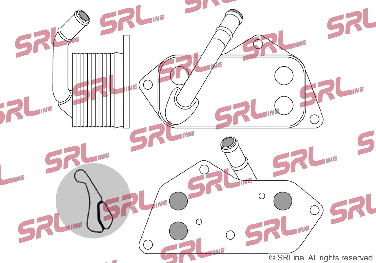 SRLINE 2040L8-1 Oil cooler, engine oil