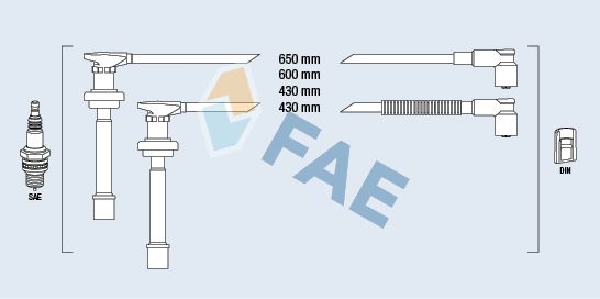 FAE 85861 Ignition cable kit
