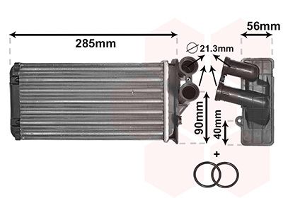 VAN WEZEL 09006239 Heat exchanger, interior heating