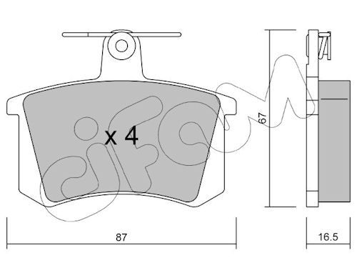 CIFAM 822-048-0 Brake pad set, disc brake