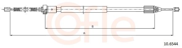 COFLE 10.6544 Cable pull, parking brake