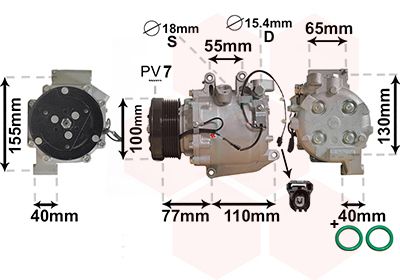 VAN WEZEL 2500K208 Compressor, air conditioning