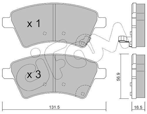 CIFAM 822-702-0 Brake pad set, disc brake