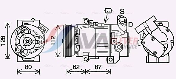 AVA CLEVER CHOICE DAAK015 Compressor, air conditioning