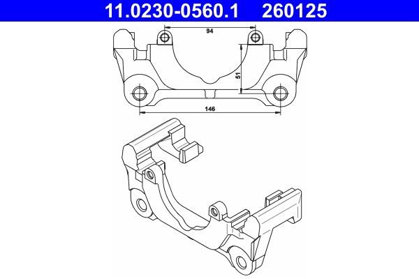 Bracket, brake caliper-main