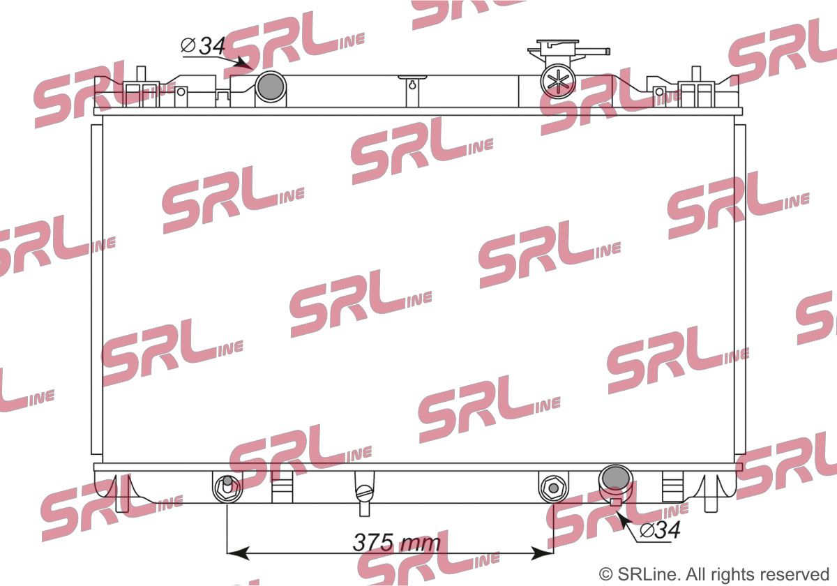 SRLINE 813608-1 Radiator, engine cooling