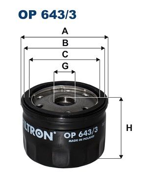 FILTRON OP 643/3 Alyvos filtras