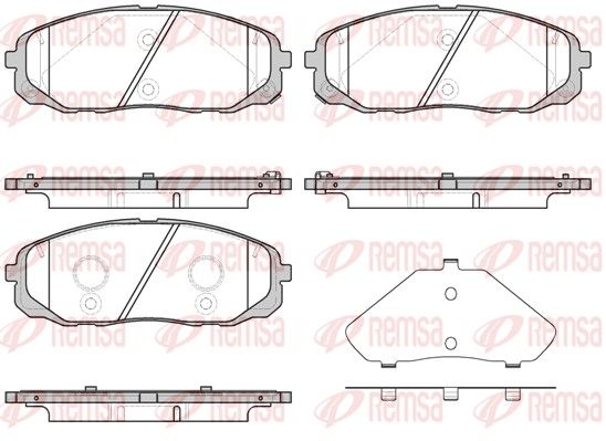 REMSA 1647.12 Brake pad set, disc brake