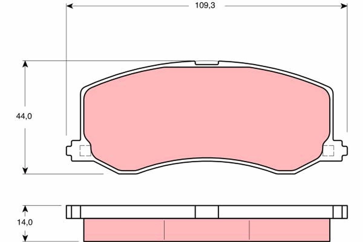 TRW GDB3237 Brake pad set, disc brake