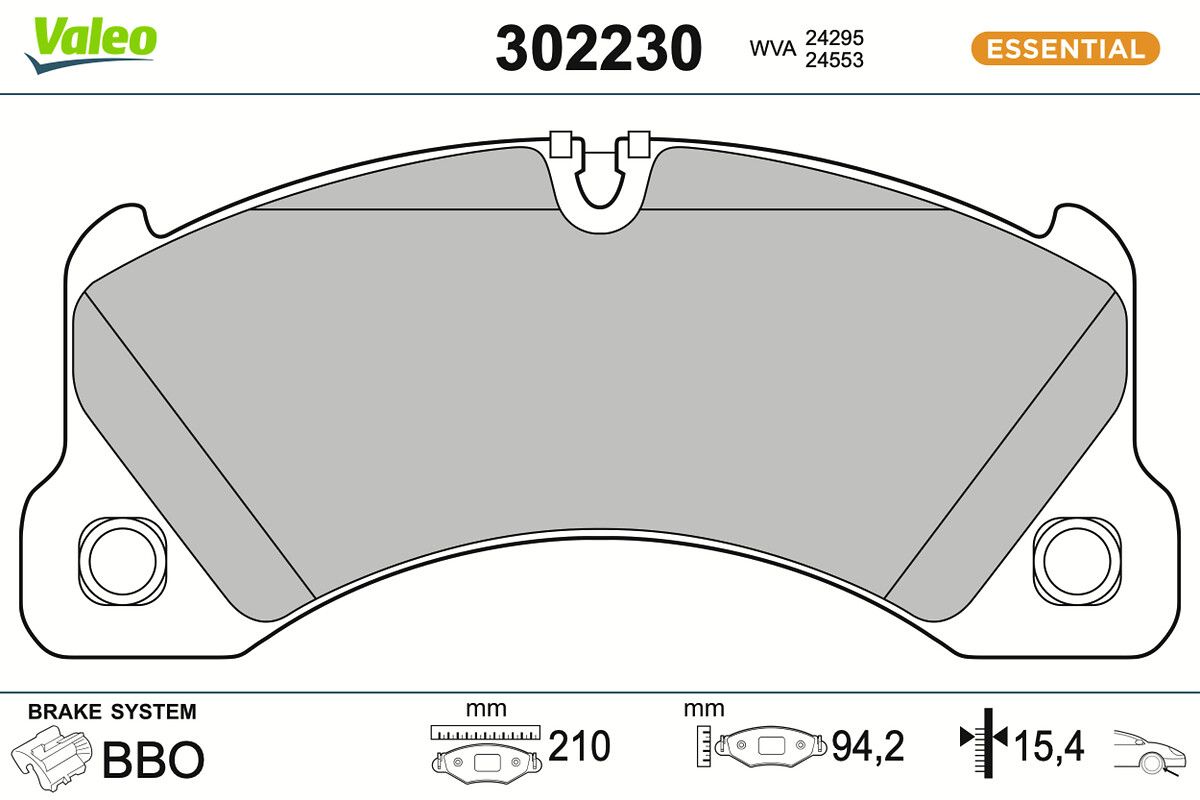 VALEO 302230 Brake pad set, disc brake