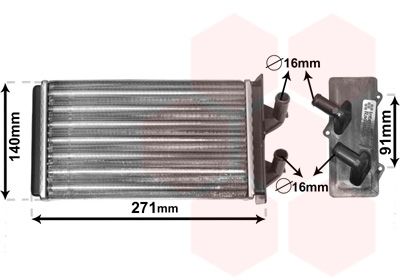 VAN WEZEL 17006186 Heat exchanger, interior heating