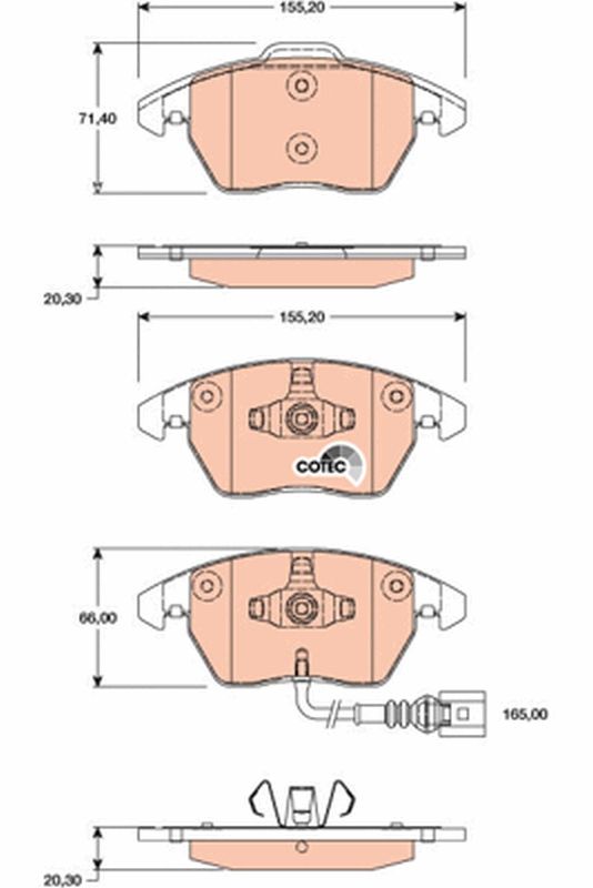 TRW GDB1807 Brake pad set, disc brake
