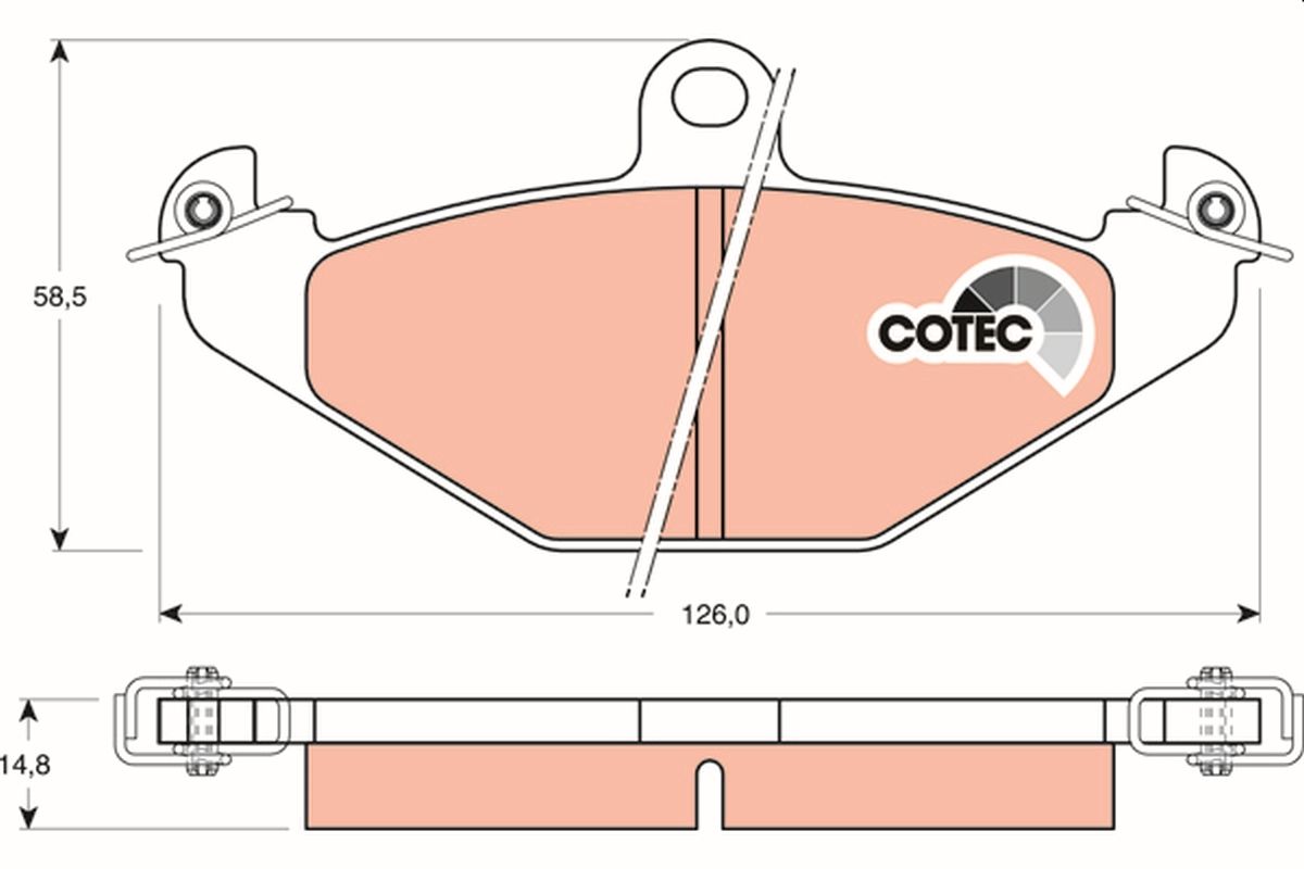 TRW GDB1041 Brake pad set, disc brake