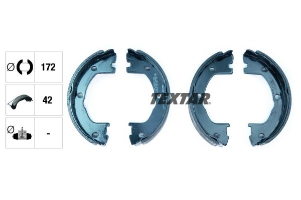 TEXTAR 91059000 Brake shoe set, parking brake