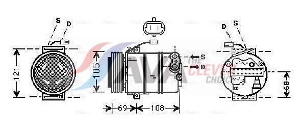 AVA CLEVER CHOICE OLAK373 Compressor, air conditioning